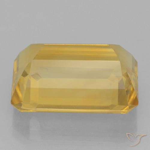 Citrino Dorado medio natural de 10.85 ct, Corte Octágono / Esmeralda, VVS