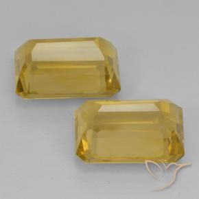 Gemas de Citrino Naranja dorado natural de 15.06 ct, Corte Octágono / Esmeralda, VVS-VS