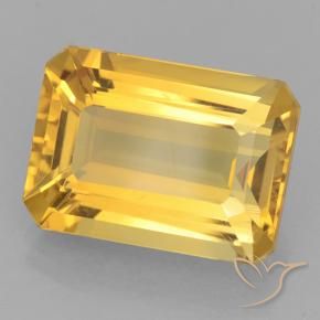 Citrino Dorado medio natural de 7.18 ct, Corte Octágono / Esmeralda, VVS