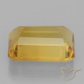 Citrino Dorado medio natural de 7.18 ct, Corte Octágono / Esmeralda, VVS
