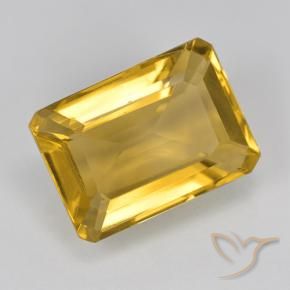 Citrino Dorado natural de 7.37 ct, Corte Octágono / Esmeralda, VVS-VS
