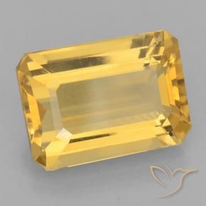 Citrino Dorado natural de 6.45 ct, Corte Octágono / Esmeralda, VVS