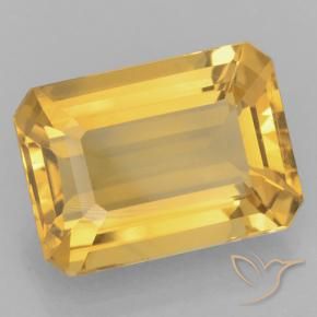 Citrino Dorado medio natural de 6.60 ct, Corte Octágono / Esmeralda, VVS