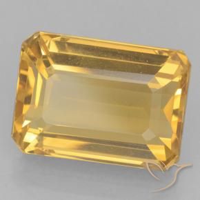 Citrino Dorado medio natural de 8.27 ct, Corte Octágono / Esmeralda, VVS