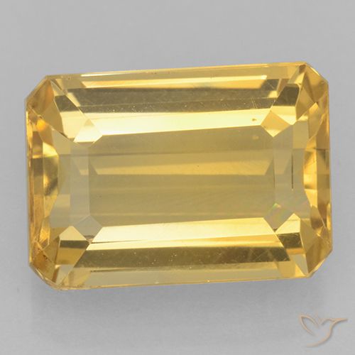 7.40ct Natural Dorado claro Citrino, corte esmeralda, VVS