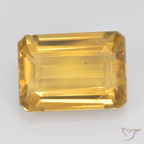 7.50ct Natural Dorado claro Citrino, corte esmeralda, VVS-VS