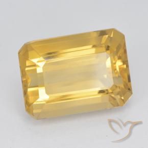 Citrino Dorado medio natural de 7.78 ct, Corte Octágono / Esmeralda, VVS