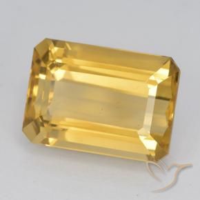 Citrino Dorado medio natural de 8.07 ct, Corte Octágono / Esmeralda, VVS-VS