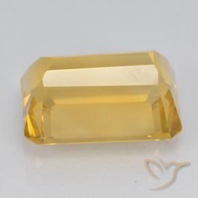 Citrino Dorado medio natural de 8.07 ct, Corte Octágono / Esmeralda, VVS-VS