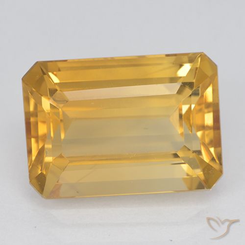 7.30ct Natural Oro Citrino, corte esmeralda, VVS-VS