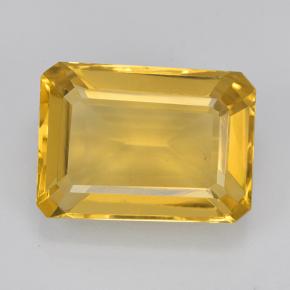 Citrino dorado medio natural de 6,42 ct, corte esmeralda, VVS