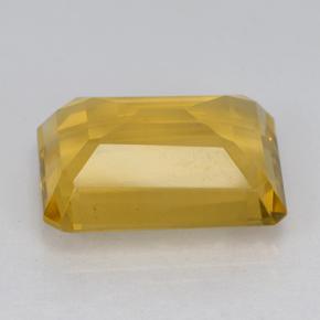 Citrino dorado medio natural de 6,42 ct, corte esmeralda, VVS