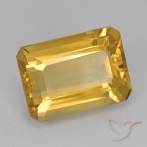 Citrino Dorado medio natural de 6.72 ct, Corte Octágono / Esmeralda, VVS-VS