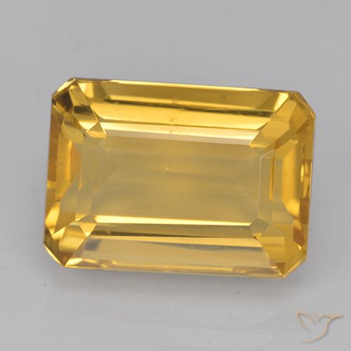 8.50ct Natural Dorado medio Citrino, corte esmeralda, VVS-VS