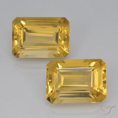 14.82ctw Natural Dorado claro Citrino, corte esmeralda, VVS