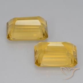 Gemas de Citrino Dorado claro natural de 14.82 ct, Corte Octágono / Esmeralda, VVS