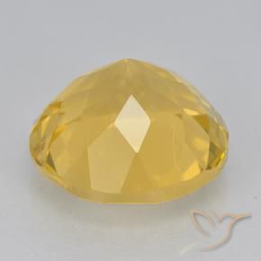 Citrino Dorado medio natural de 5.78 ct, Redondo, VVS