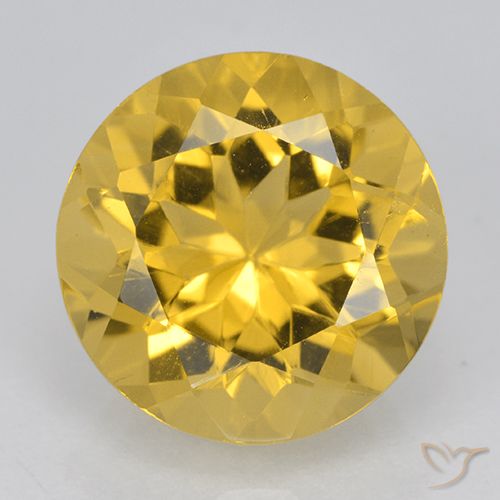5.59ct Natural Dorado medio Citrino, Redondo, VVS