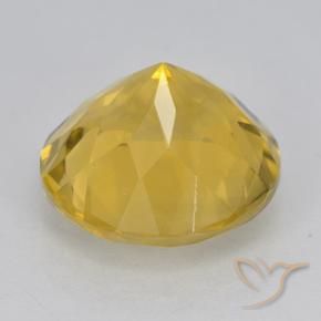Citrino Dorado medio natural de 5.59 ct, Redondo, VVS