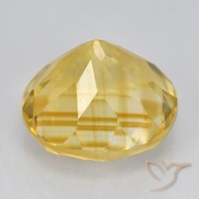 Citrino Dorado medio natural de 6.16 ct, Redondo, VVS