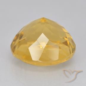 Citrino Dorado natural de 6.28 ct, Redondo, VVS