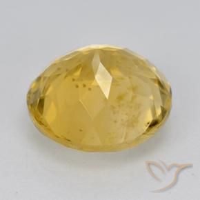Citrino Dorado natural de 6.05 ct, Redondo, VVS