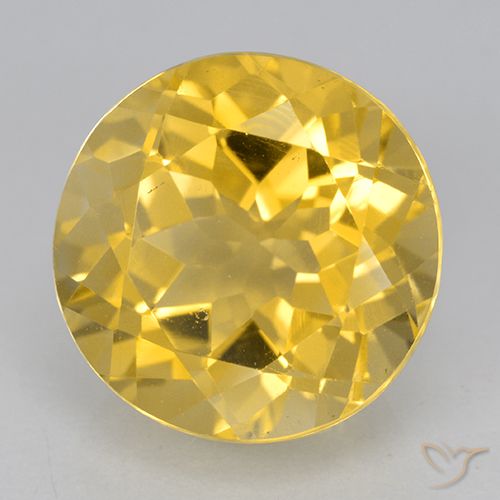 6.20ct Natural Dorado Citrino, Redondo, VVS