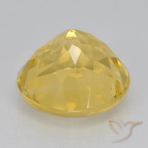 Citrino Dorado natural de 6.20 ct, Redondo, VVS