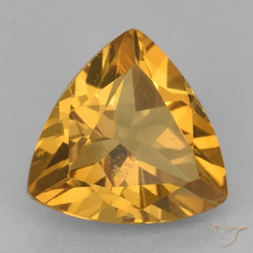 Citrino Dorado oscuro natural de 1.98 ct, Trillón, VVS