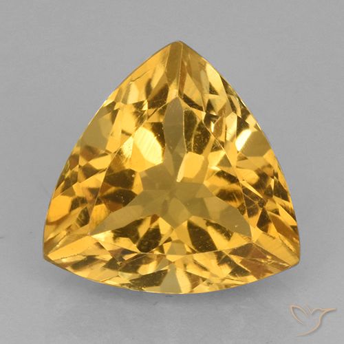 2.18ct Natural Naranja dorado intenso Citrino, Trillón, VVS