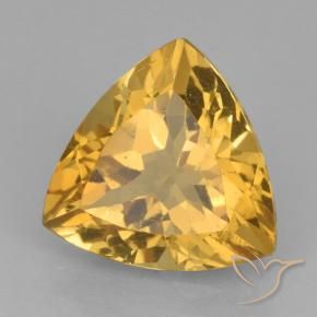 Citrino Naranja dorado intenso natural de 2.18 ct, Trillón, VVS