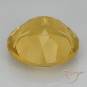Citrino Dorado medio natural de 5.42 ct, Redondo, VVS