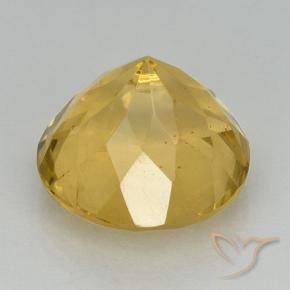 Citrino Dorado medio natural de 6.95 ct, Redondo, VVS-VS