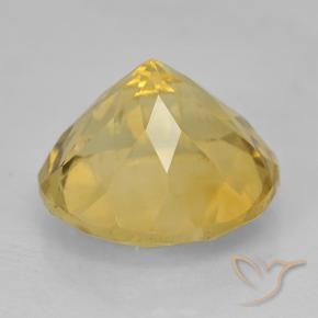 Citrino Dorado natural de 5.93 ct, Redondo, VVS-VS