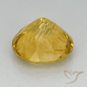 Citrino Dorado natural de 5.65 ct, Redondo, VVS