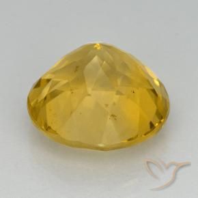Citrino dorado natural de 5,91 ct, corte redondo, VVS-VS