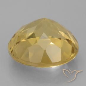 Citrino Dorado medio natural de 5.98 ct, Redondo, VVS