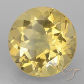 Citrino Amarillo claro natural de 5.28 ct, Redondo, VVS