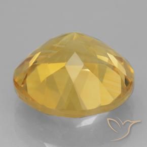 Citrino amarillo claro natural de 5,65 ct, corte redondo, VVS