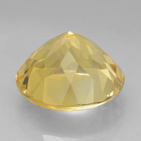 Citrino amarillo natural de 6,15 ct, corte redondo, VVS