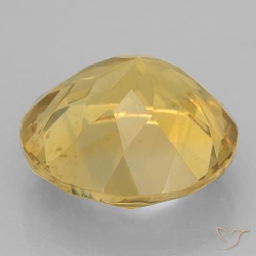 Citrino Amarillo-dorado claro natural de 5.88 ct, Redondo, VVS