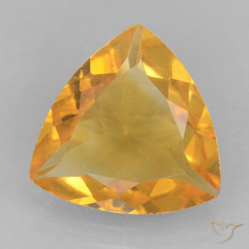 1.58ct Natural Dorado naranja Citrino, Trillón, VVS