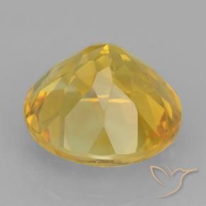 Citrino Dorado natural de 5.91 ct, Redondo, VVS