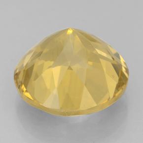Citrino Dorado amarillo natural de 6.05 ct, Corte Redondo, VVS