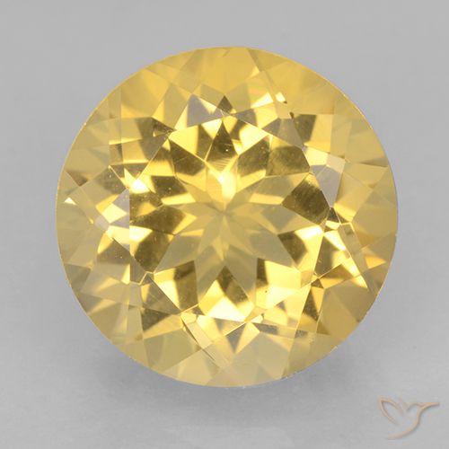 6.32ct Natural Dorado Citrino, Redondo, VVS
