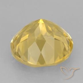 Citrino Dorado natural de 6.32 ct, Redondo, VVS