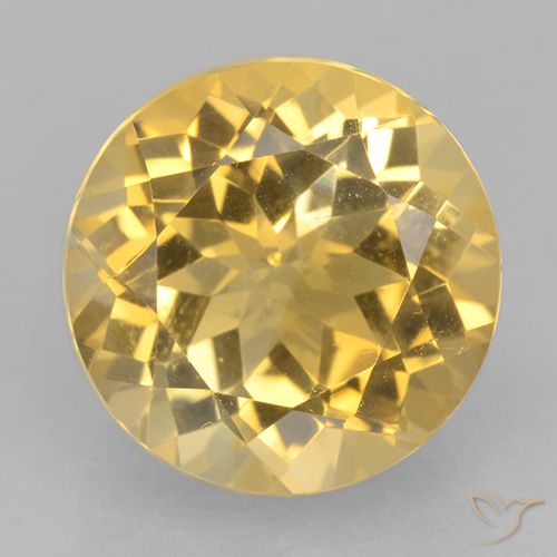 5.99ct Natural Dorado claro Citrino, Redondo, VVS