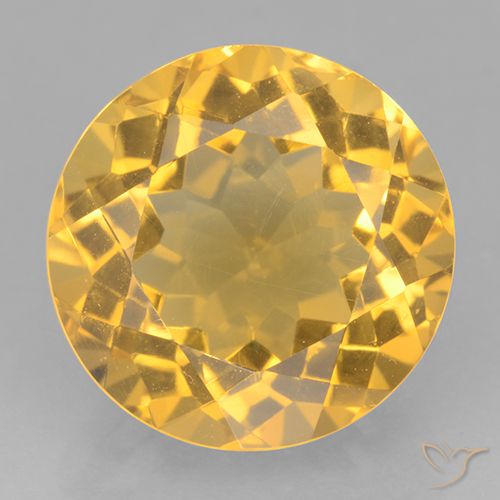 6.25ct Natural Dorado medio Citrino, Redondo, VVS