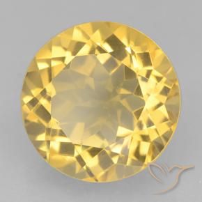Citrino Oro natural de 5.84 ct, Redondo, VVS