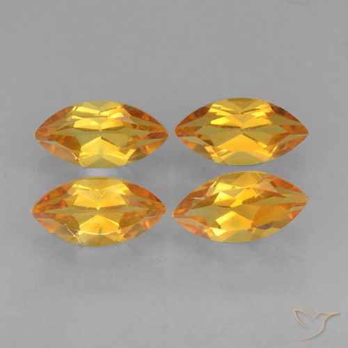 1.16ctw Natural Dorado naranja oscuro Citrino, Marquesa, VVS-VS
